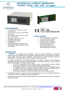 Differential current generator POCDIF V7