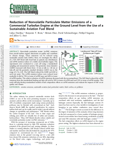 Durdina et al. (2021) EST Reduction of nvPM emissions with SAF blend
