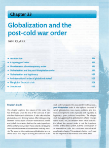 Globalization and the post-cold war order