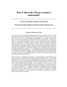 DysonFreemanArticle Why Is Maxwell Theory so hard to Understand