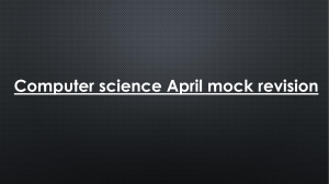 revision for april mock computer science