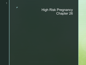 Chapter 026High Risk Pregnancy