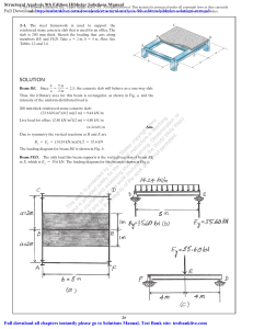 Structural Analysis 9th Ed. Hibbeler Solutions Manual