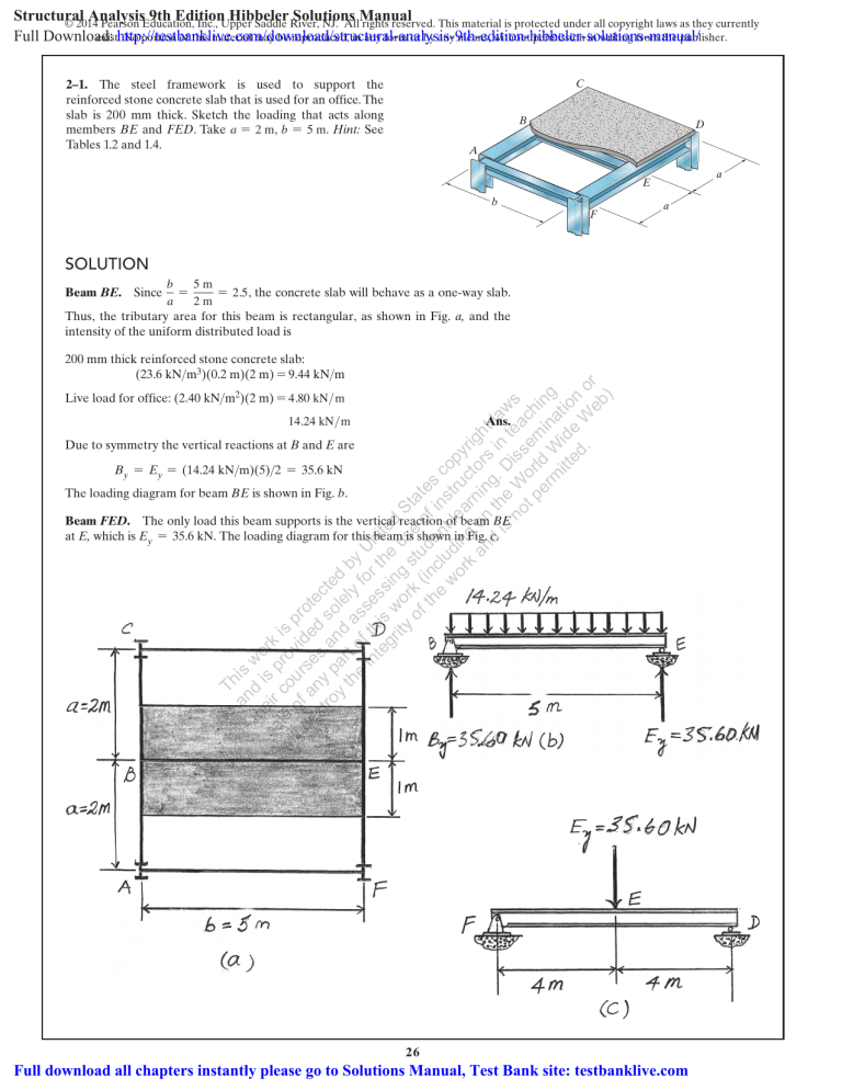 Tructural-analysis-9th-edition-hibbeler-solutions-manual