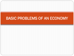 Basic problems of an Economy