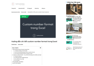 Excel Custom Format