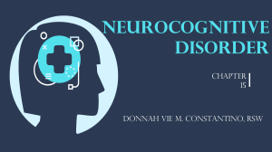 NEUROCOGNITIVE DISORDER