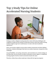 Top 3 Study Tips for Online Accelerated Nursing Students