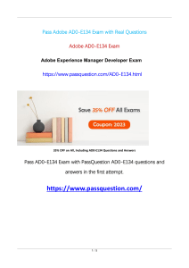 Adobe AD0-E134 Practice Test Questions