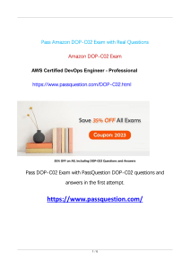 DOP-C02 AWS Certified DevOps Engineer - Professional Exam Questions