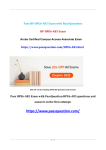 HP HPE6-A85 Practice Test Questions