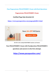 Pegasystems PEGACPDS88V1 Practice Test Questions
