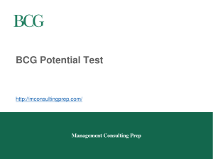 BCG Potential Test