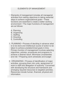 Elements of Management 