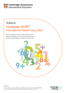 Igcse international mathematics 