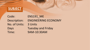 Chapter 8. Methods in Making Economy Studies - ENS191 ME