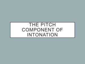 The pitch component of intonation