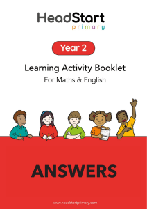 Y2 Activity Booklet ANSWERS