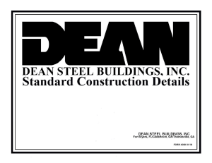 Dean Steel Buildings - Standard Construction Details