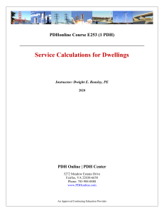 Service calculation for dwellings