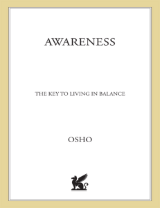 Awareness: The Key to Living in Balance