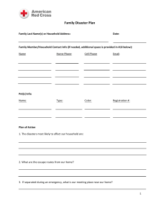 ARC Family Disaster Plan Template