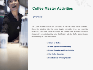 2018 EMEA - Coffee Master Activities