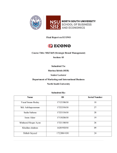 Final Report on ECONO