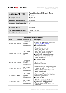 AUTOSAR SWS DefaultErrorTracer-2