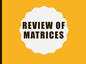 Review of Matrices