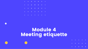 Meeting etiquette