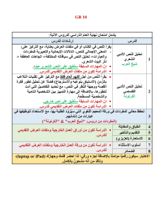 Gr 10  Ar Exam  required materials  FEX 