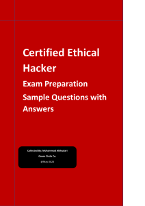 Certified Ethical Hacker Exam Prep Sample Questions