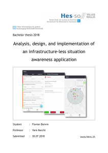 Analysis, design, and implementation of an infrastructure-less situation awareness application