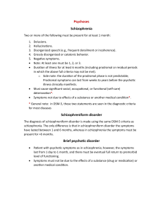DSM-5 Criteria summary