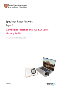 9489 Specimen Paper Answers Paper 1 (for examination from 2021)
