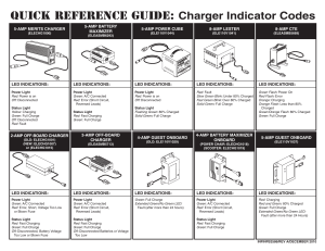 infinfb2586 charger led indications
