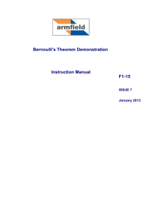 Bernoullis Theorem Demonstration Instruc