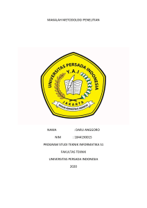 11207 26 MAKALAH METODOLOGI PENELITIAN MAKALAH