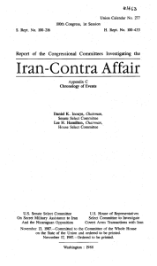 Report of the Congressional Committees Investigating the Iran-Contra Affair, Appendix C  Chronology of Events