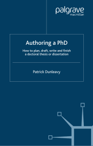 Authoring a PhD Thesis How to Plan, Draft, Write and Finish a Doctoral Dissertation by Patrick Dunleavy (z-lib.org)