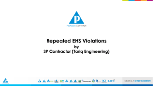 Tariq Contractor Repeated EHS Violations