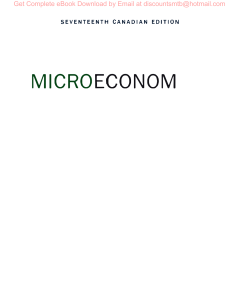 Microeconomics 17th Canadian Edition, 17e Christopher Ragan