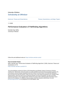 Performance Evaluation of Pathfinding Algorithms