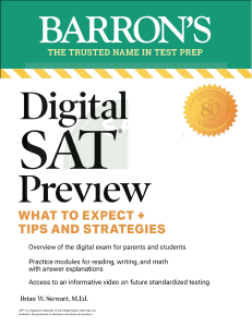 Brian W Stewart - Digital SAT Preview  What to Expect + Tips and Strategies-Barron's Test Prep (2022)