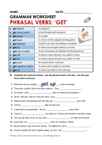Phrasal verbs GET