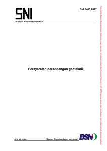 SNI 8460:2017 - Persyaratan Perancangan Geoteknik