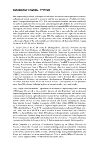 [1] A. Galip Ulsoy - Huei Peng - Melih Çakmakcı, Automotive Control Systems,