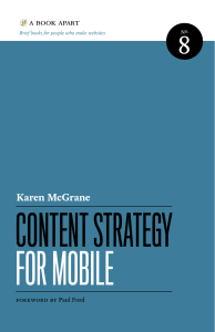 Karen McGrane - Content Strategy for Mobile-A Book Apart (2012)