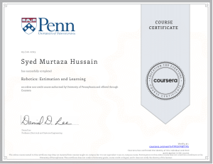 Coursera Estimation and Learning